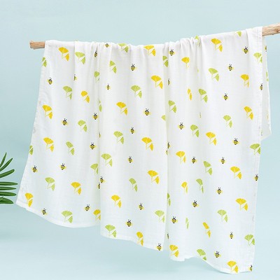 Full Color Imprint Premium Muslin Swaddle Blanket for Newborns Breathable Nursing Cover