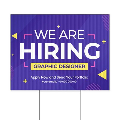 18" x 24" Full Color Double Sided Corrugated Yard Sign