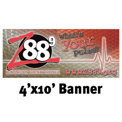 Custom Full Color Banner 4'x10'- 13 oz. Vinyl with grommets