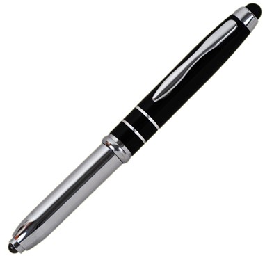 3-in-1 Stylus, LED Flashlight, & Ballpoint Pen (Screen Printed)